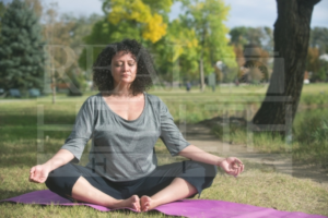 Woman Sitting Doing Yoga