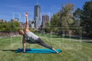 Woman Reaching for Sky Doing Yoga